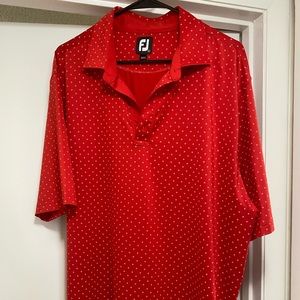 Men’s Red Footjoy Golf Polo XL